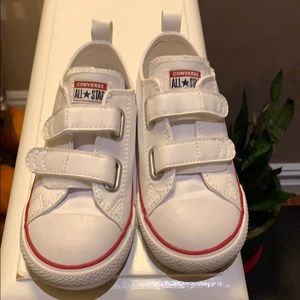 White Velcro  Converse Kids Size 10